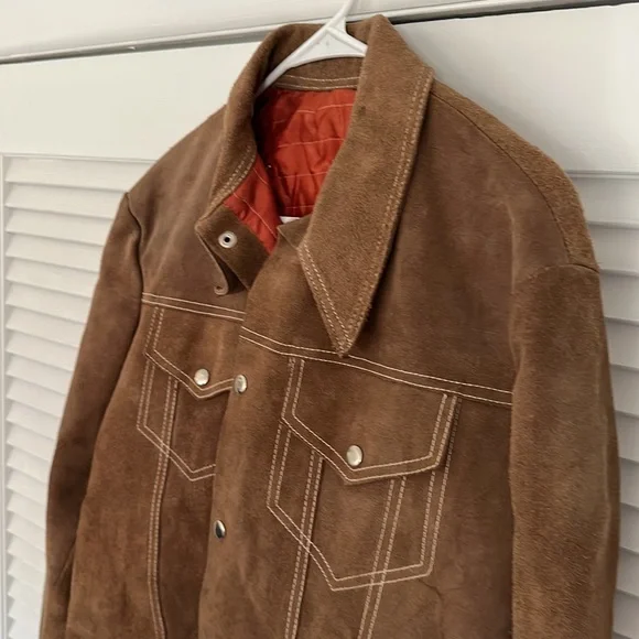 Vintage brown leather suede amazing jacket